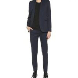 𝅺The Kooples Navy Dress  Pants Wool Black Contrasting 34